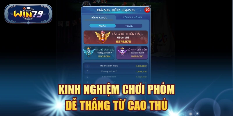 Kinh nghiệm chơi phỏm dễ thắng từ cao thủ